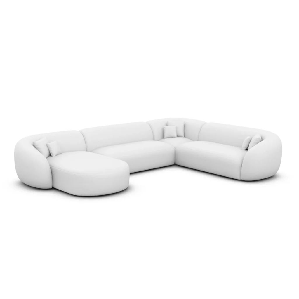 Kunstleder U-Form XXL Wohnlandschaft Gaia