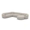 Bouclé U-Form XXL Wohnlandschaft Gaia