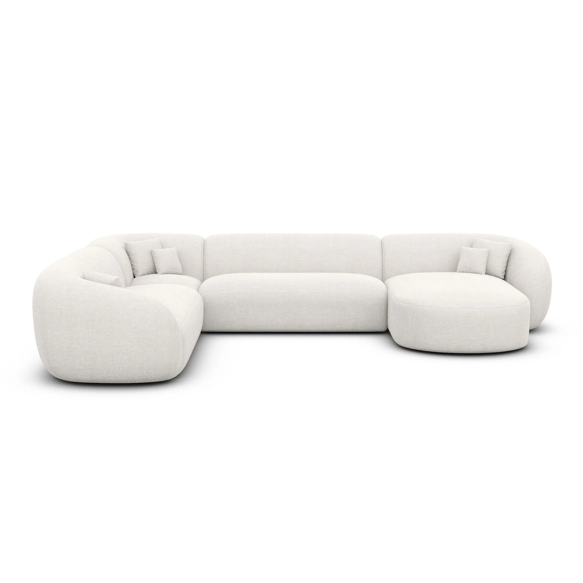 Strukturstoff U-Form XXL Wohnlandschaft Gaia