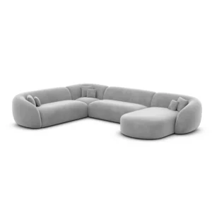 Samtstoff U-Form XXL Wohnlandschaft Gaia