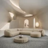 Kunstleder U-Form XXL Wohnlandschaft Gaia