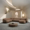 Kunstleder U-Form XXL Wohnlandschaft Gaia