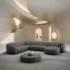 Kunstleder U-Form XXL Wohnlandschaft Gaia