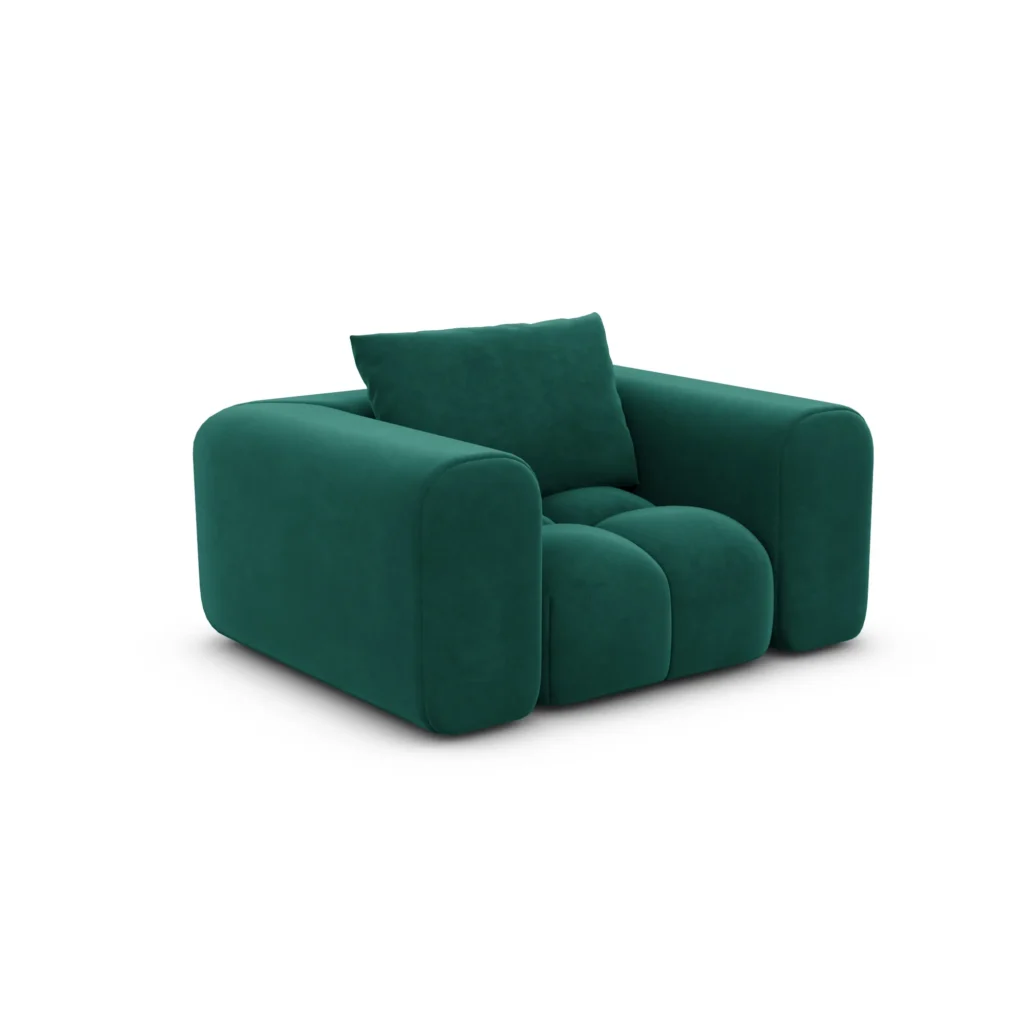 Samtstoff Sessel Lavera