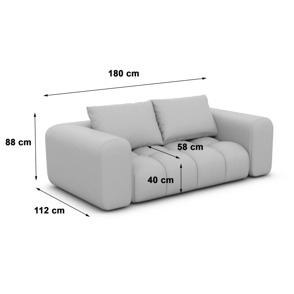 Bouclé 2-Sitzer Couch Lavera