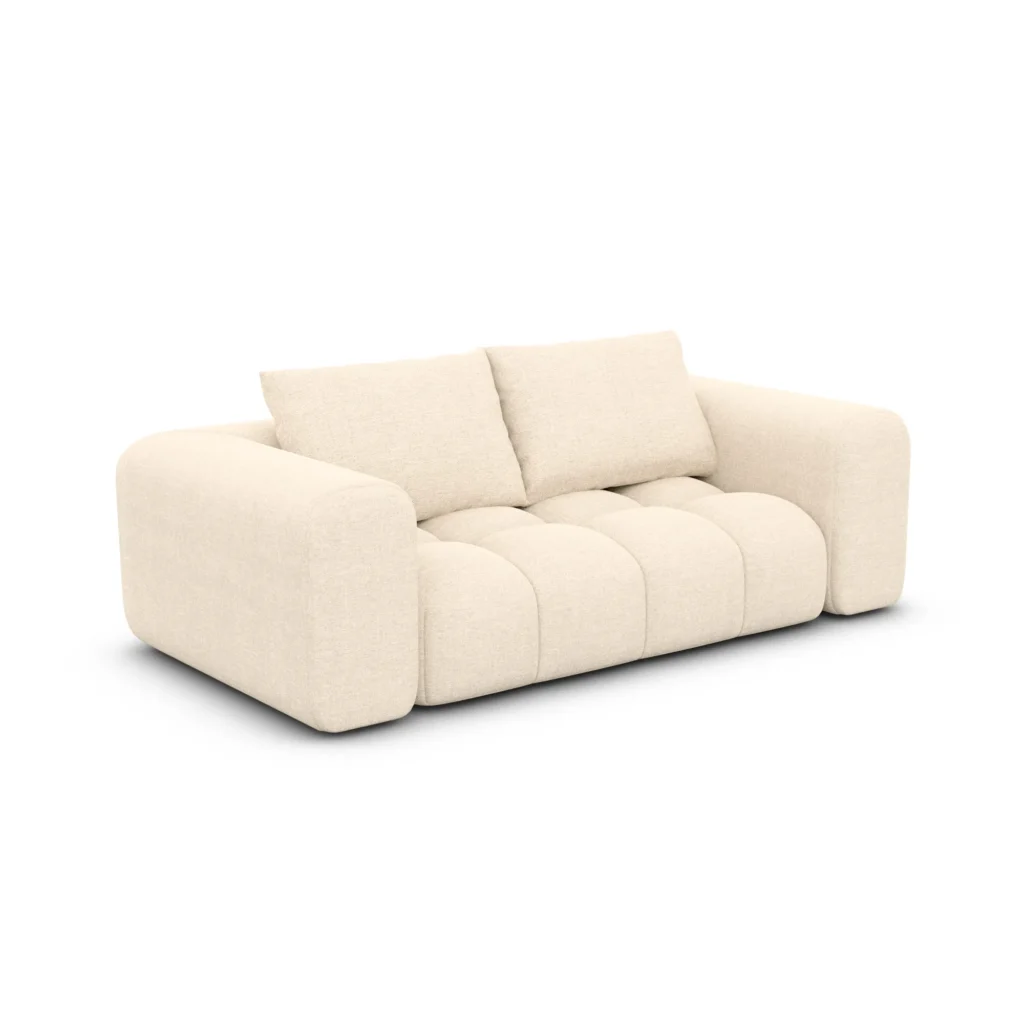 Strukturstoff 2-Sitzer Couch Lavera