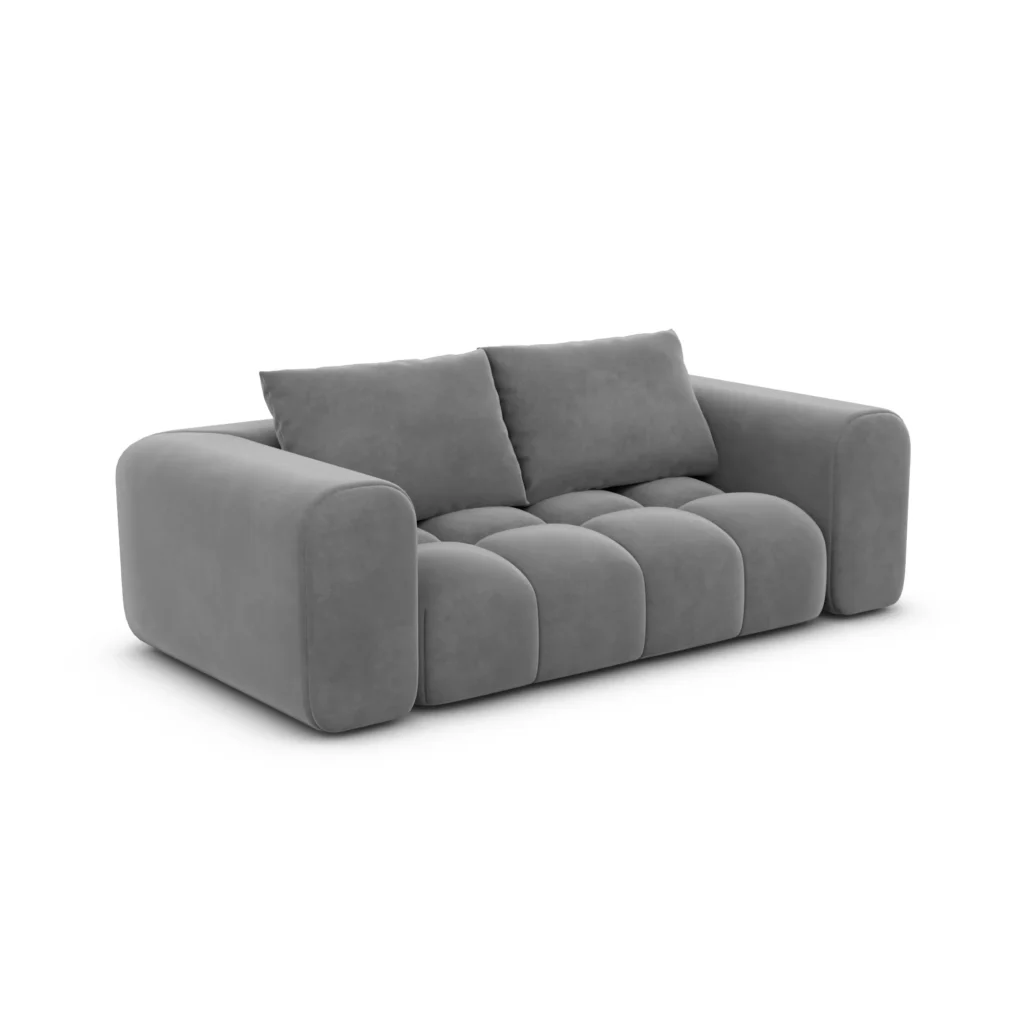 Samtstoff 2-Sitzer Couch Lavera