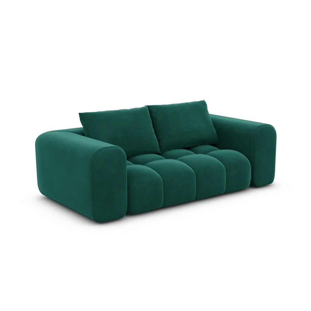 Samtstoff 2-Sitzer Couch Lavera