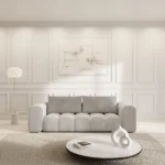 Samtstoff 3-Sitzer Couch Lavera
