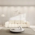 Strukturstoff 4-Sitzer Couch Lavera