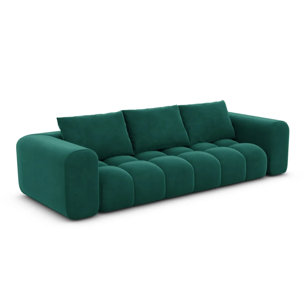 Samtstoff 4-Sitzer Couch Lavera