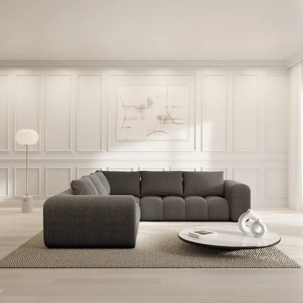 Strukturstoff Ecksofa Lavera