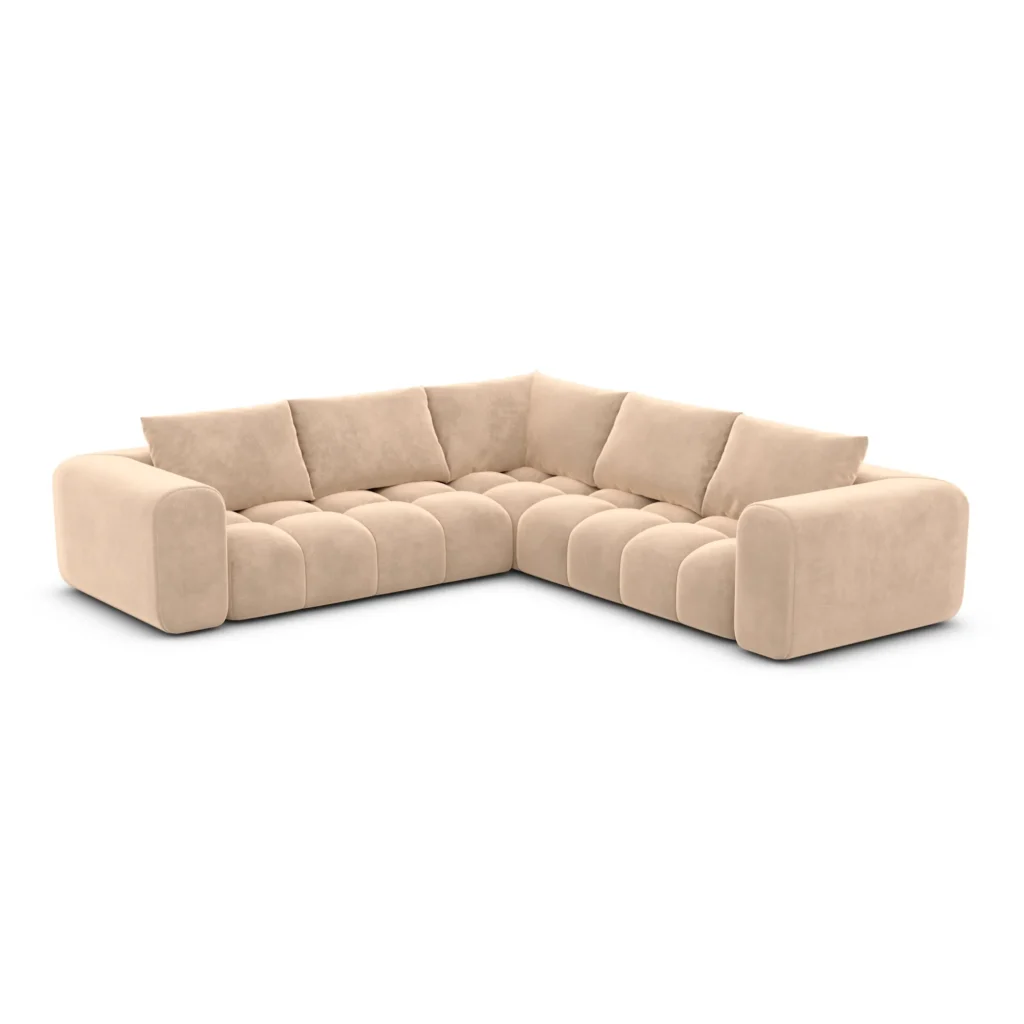 Samtstoff Ecksofa Lavera
