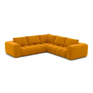 Samtstoff Ecksofa Lavera