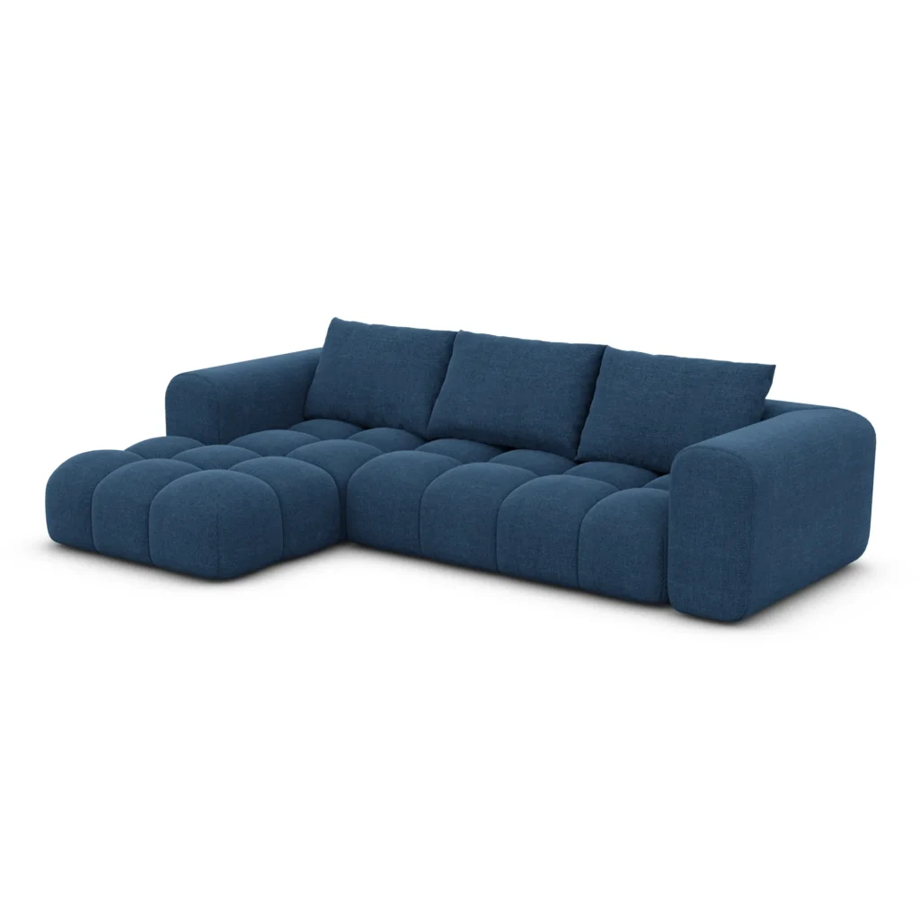 Strukturstoff L-Form Sofa Lavera