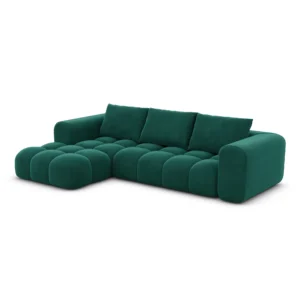 Samtstoff L-Form Sofa Lavera