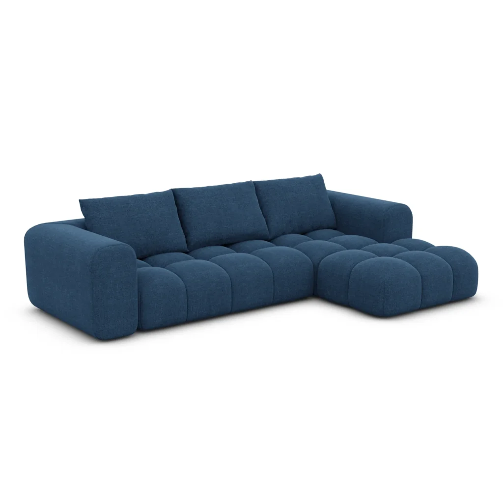 Strukturstoff L-Form Sofa Lavera