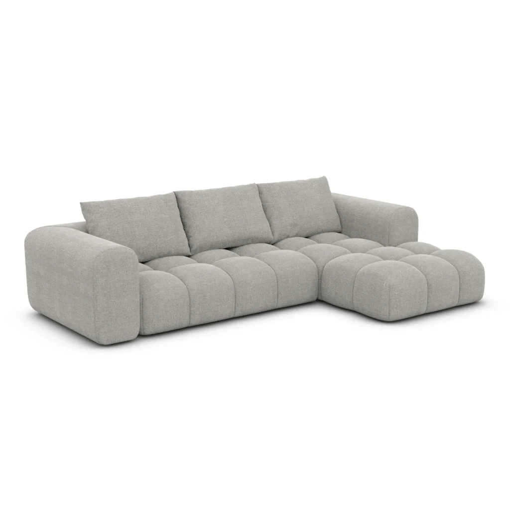Strukturstoff L-Form Sofa Lavera