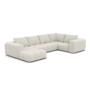 Bouclé U-Form XL Wohnlandschaft Lavera