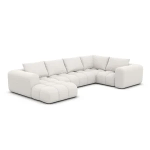 Strukturstoff U-Form XL Wohnlandschaft Lavera