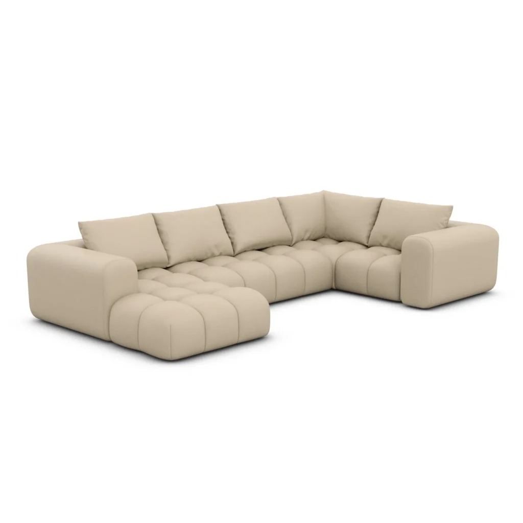 Kunstleder U-Form XL Wohnlandschaft Lavera