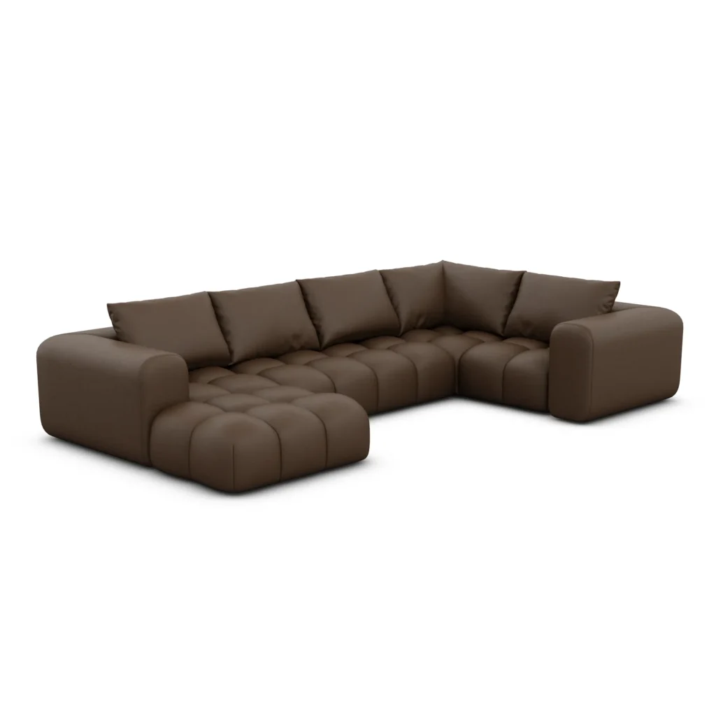 Kunstleder U-Form XL Wohnlandschaft Lavera