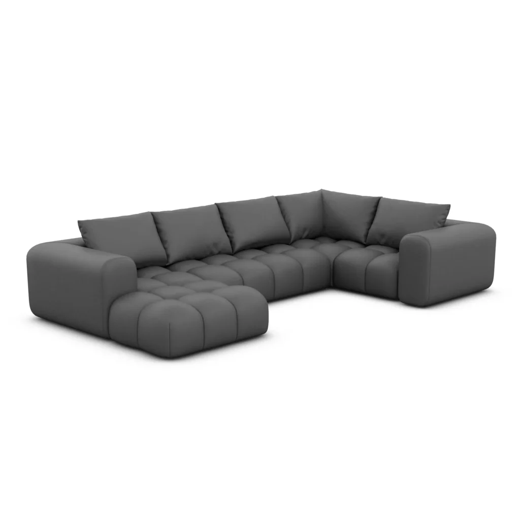 Kunstleder U-Form XL Wohnlandschaft Lavera