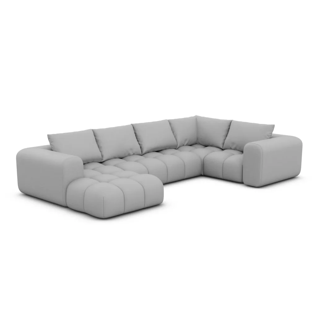 Kunstleder U-Form XL Wohnlandschaft Lavera