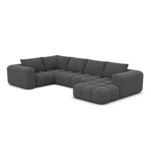 Bouclé U-Form XL Wohnlandschaft Lavera