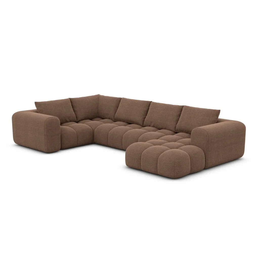 Strukturstoff U-Form XL Wohnlandschaft Lavera