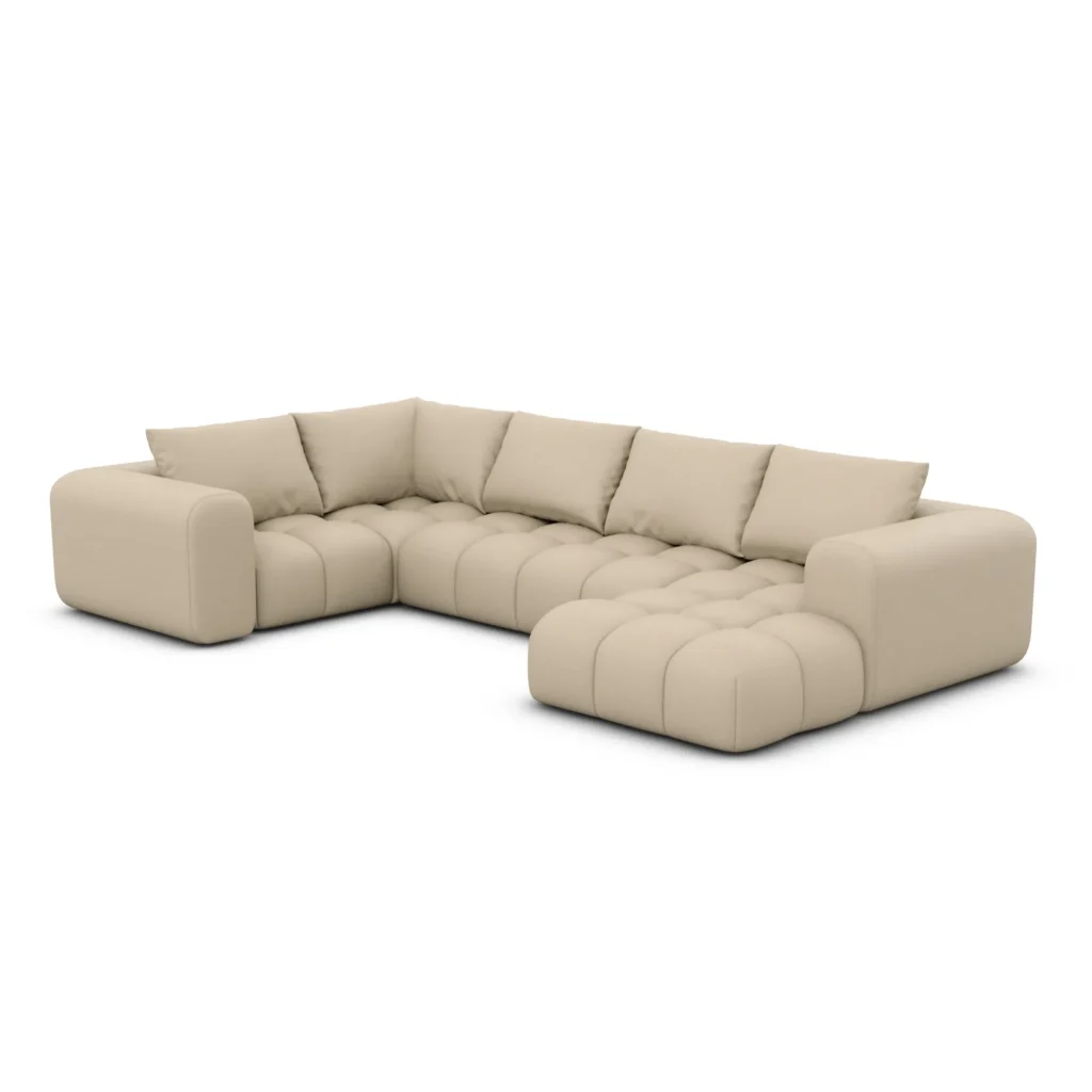 Echtleder U-Form XL Wohnlandschaft Lavera