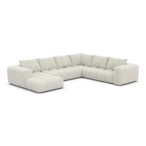 Bouclé U-Form XXL Wohnlandschaft Lavera
