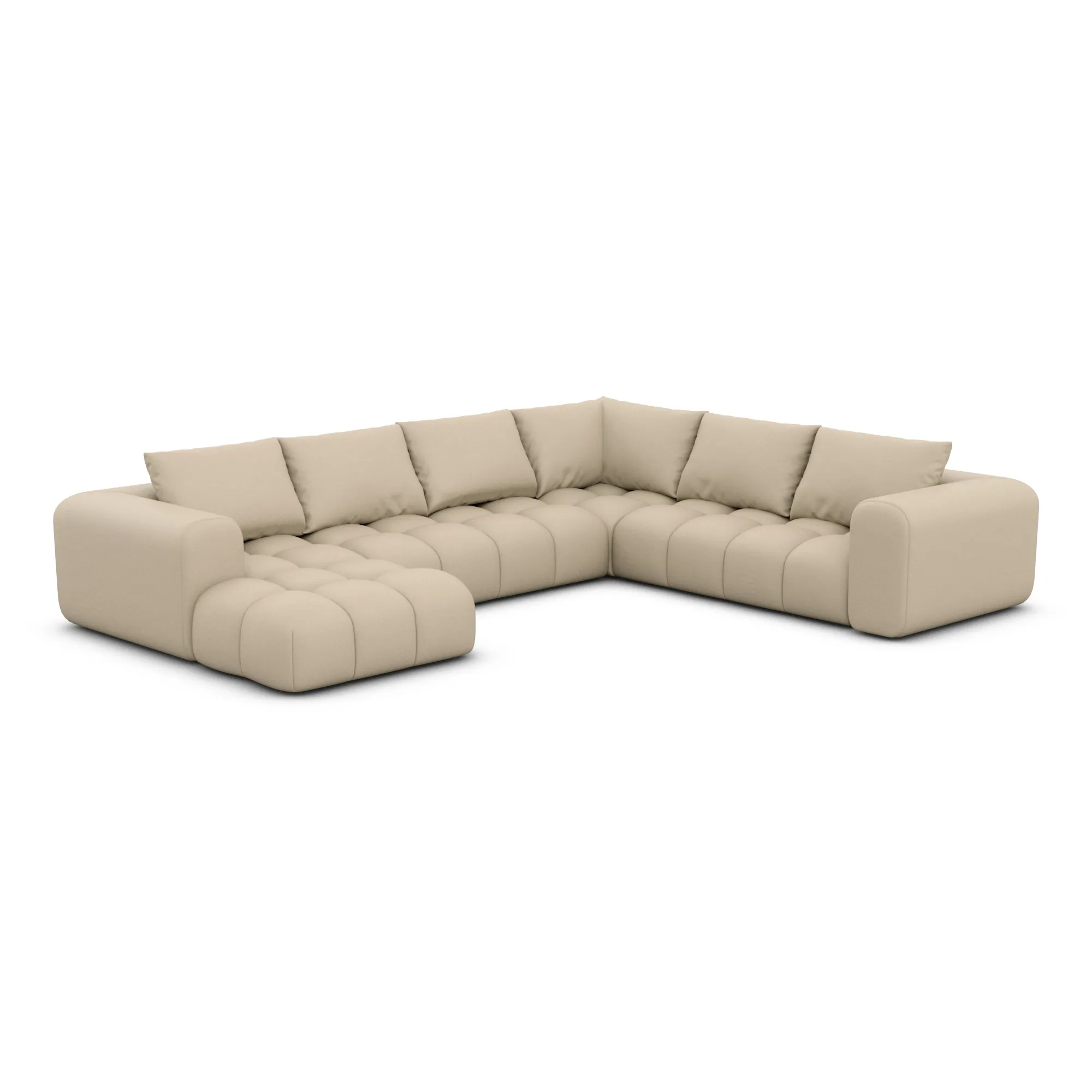 Echtleder U-Form XXL Wohnlandschaft Lavera