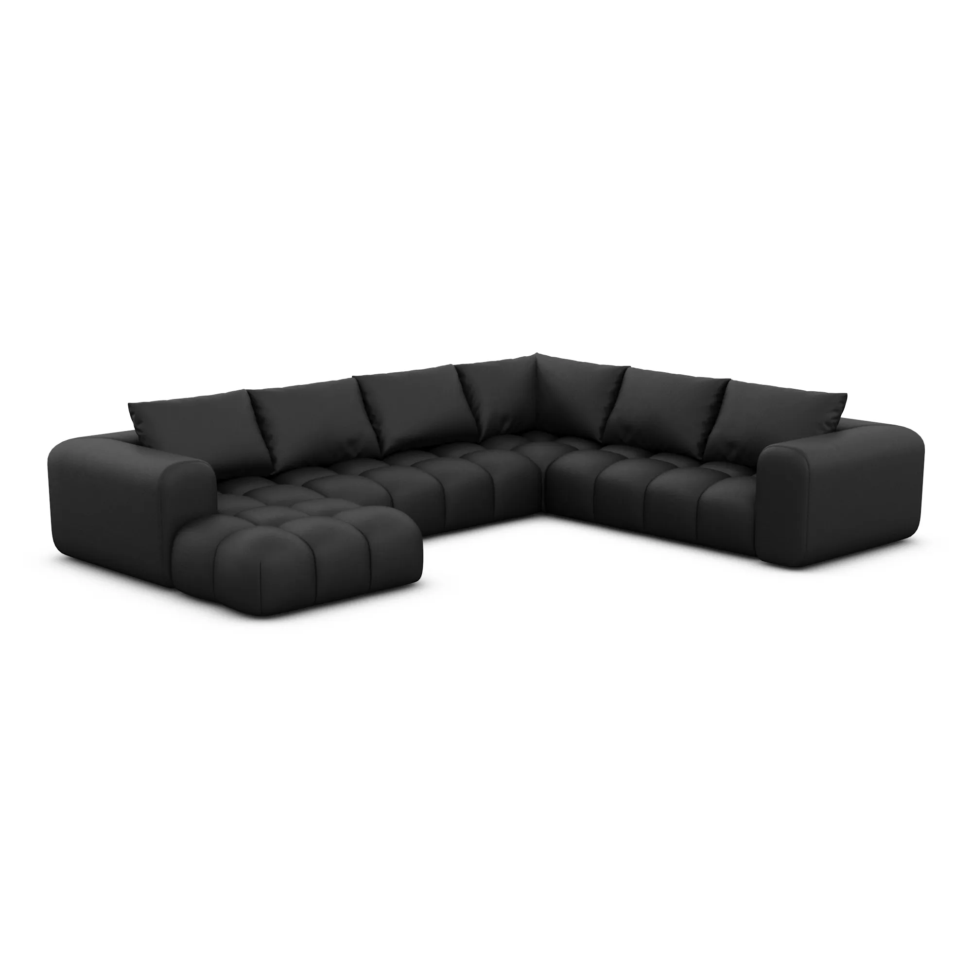 Echtleder U-Form XXL Wohnlandschaft Lavera