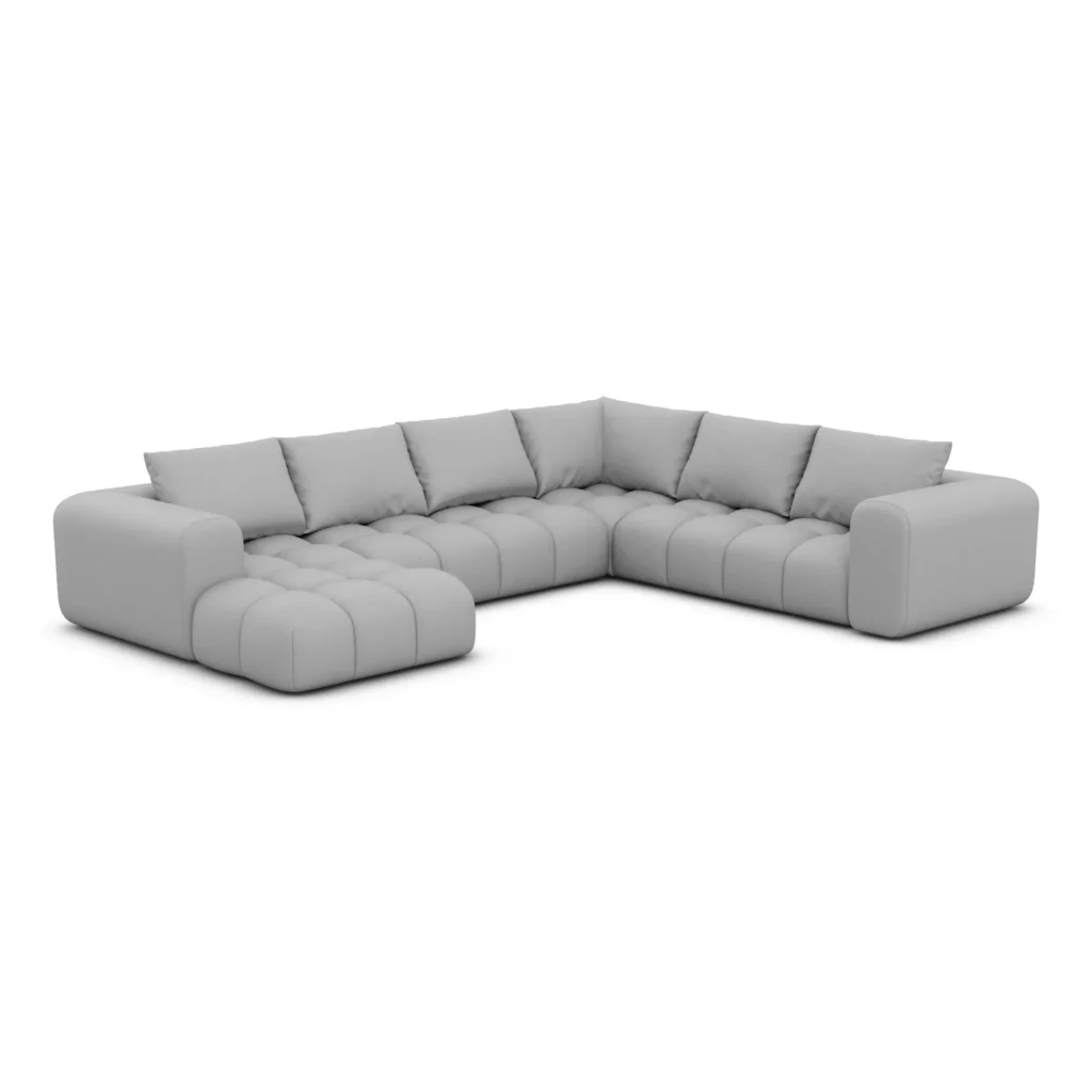 Kunstleder U-Form XXL Wohnlandschaft Lavera