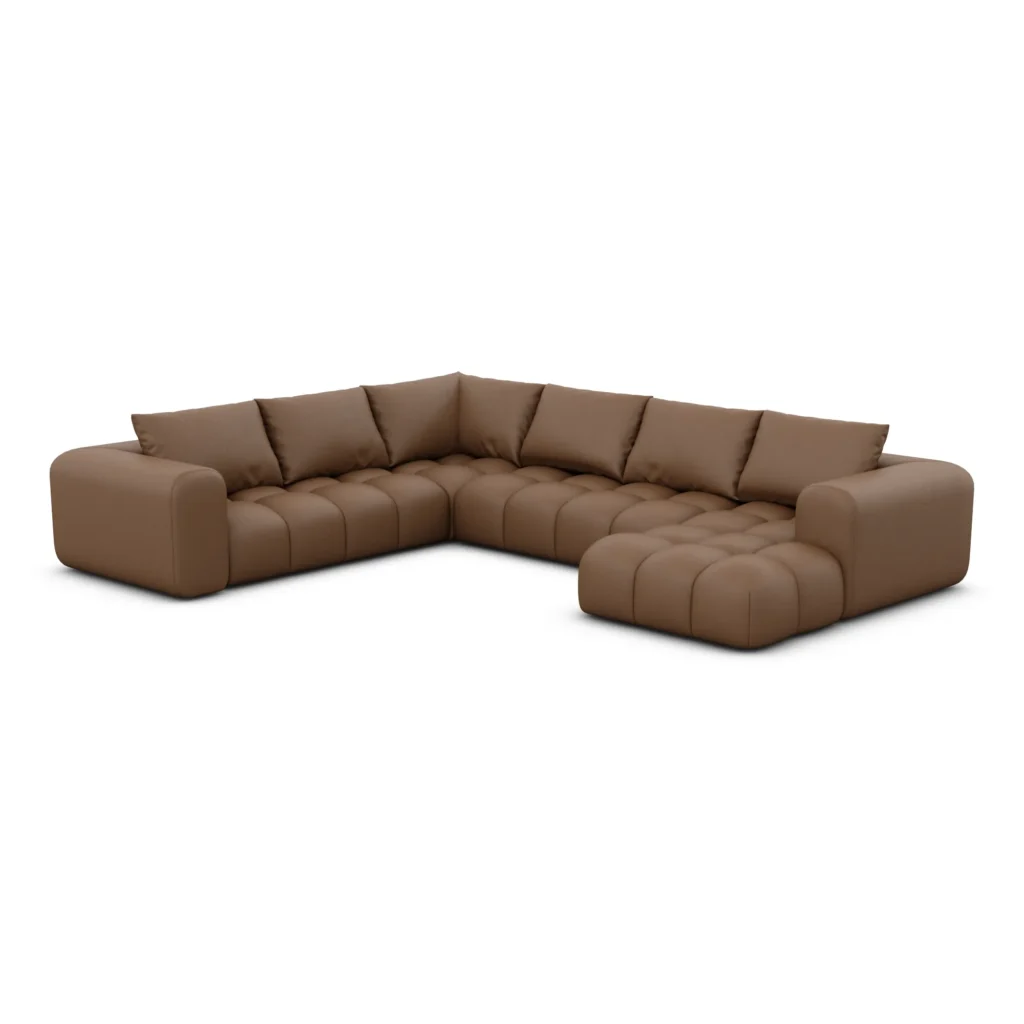 Echtleder U-Form XXL Wohnlandschaft Lavera
