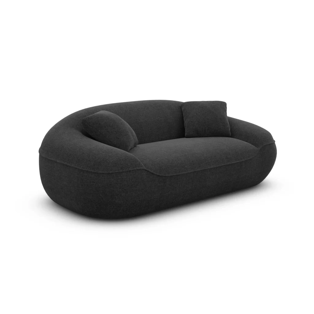 Strukturstoff 2-Sitzer Couch Levina