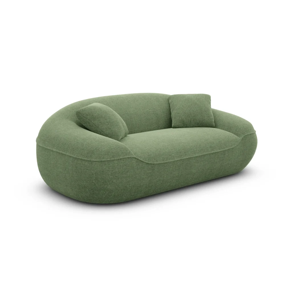 Strukturstoff 2-Sitzer Couch Levina
