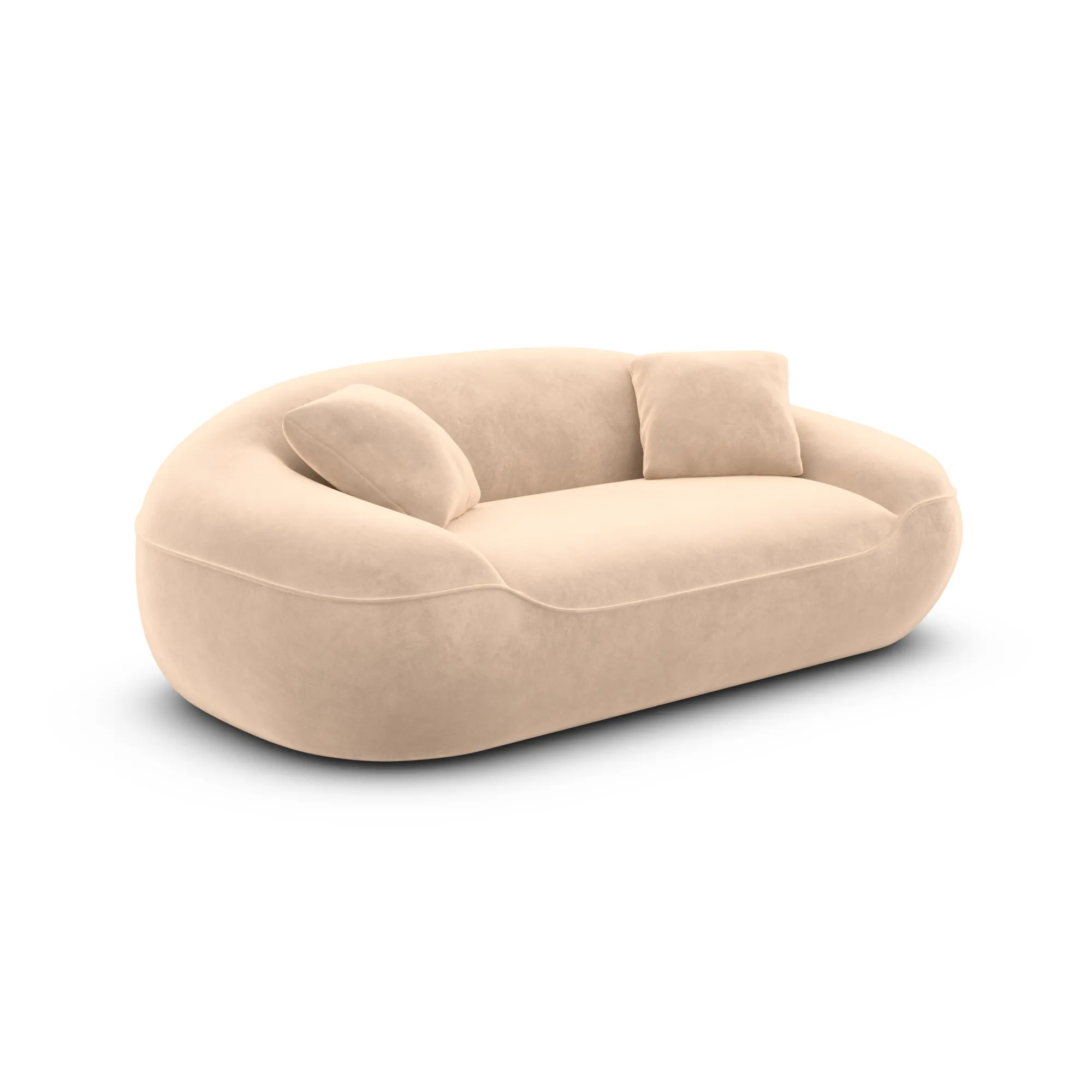Samtstoff 2-Sitzer Couch Levina – Bild 40