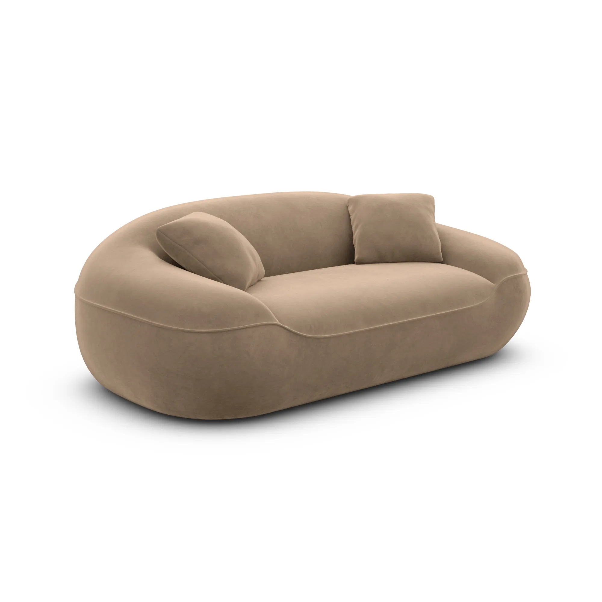 Samtstoff 2-Sitzer Couch Levina – Bild 46