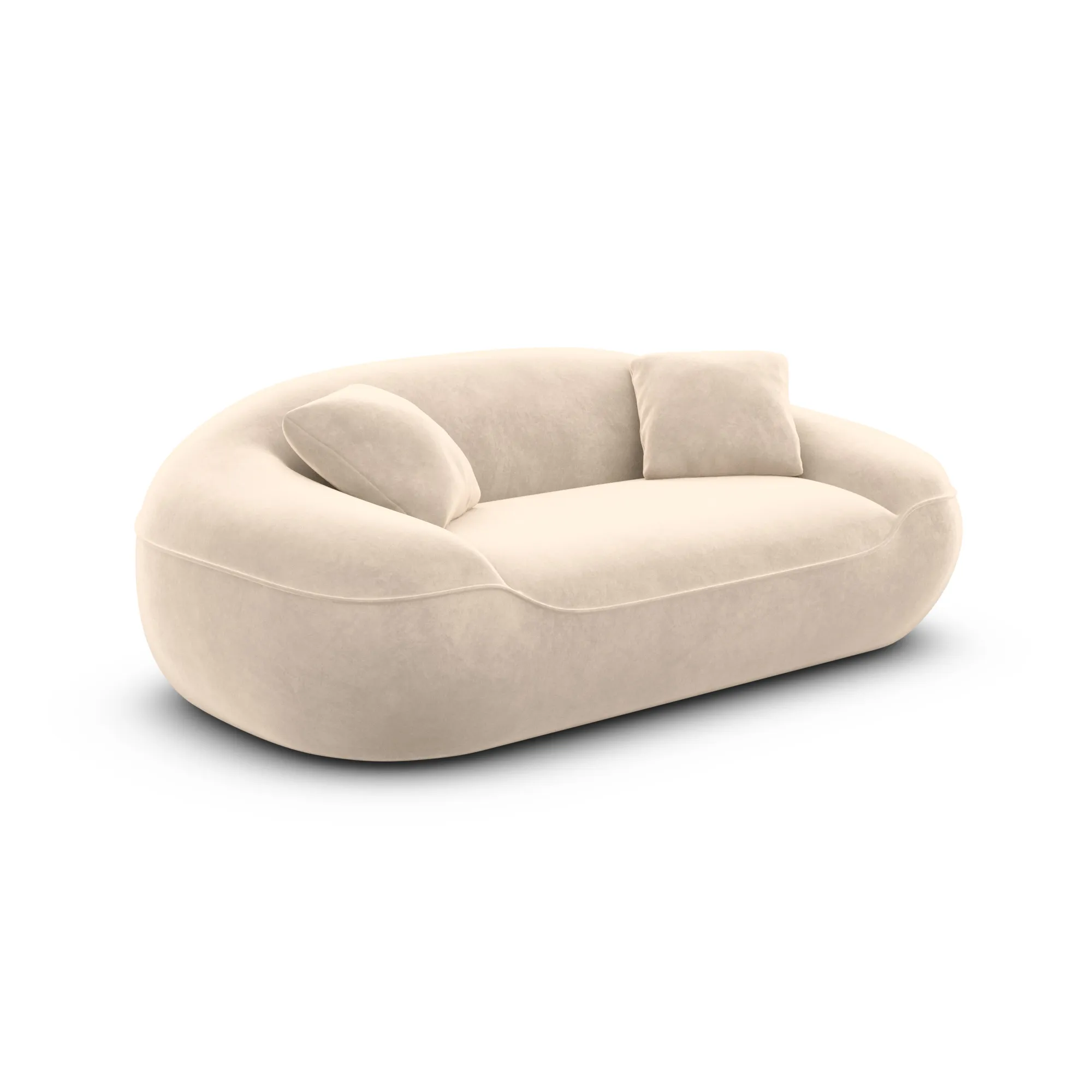 Samtstoff 2-Sitzer Couch Levina – Bild 13