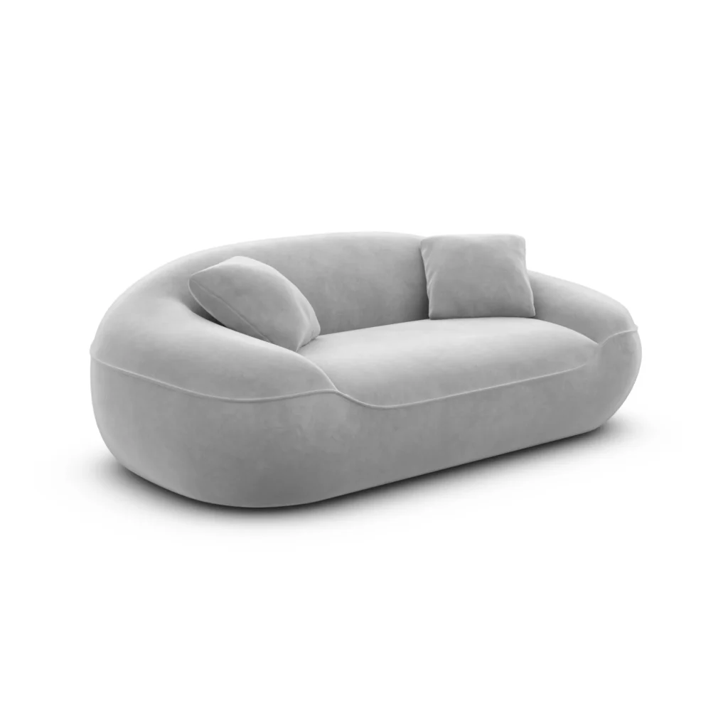 Samtstoff 2-Sitzer Couch Levina