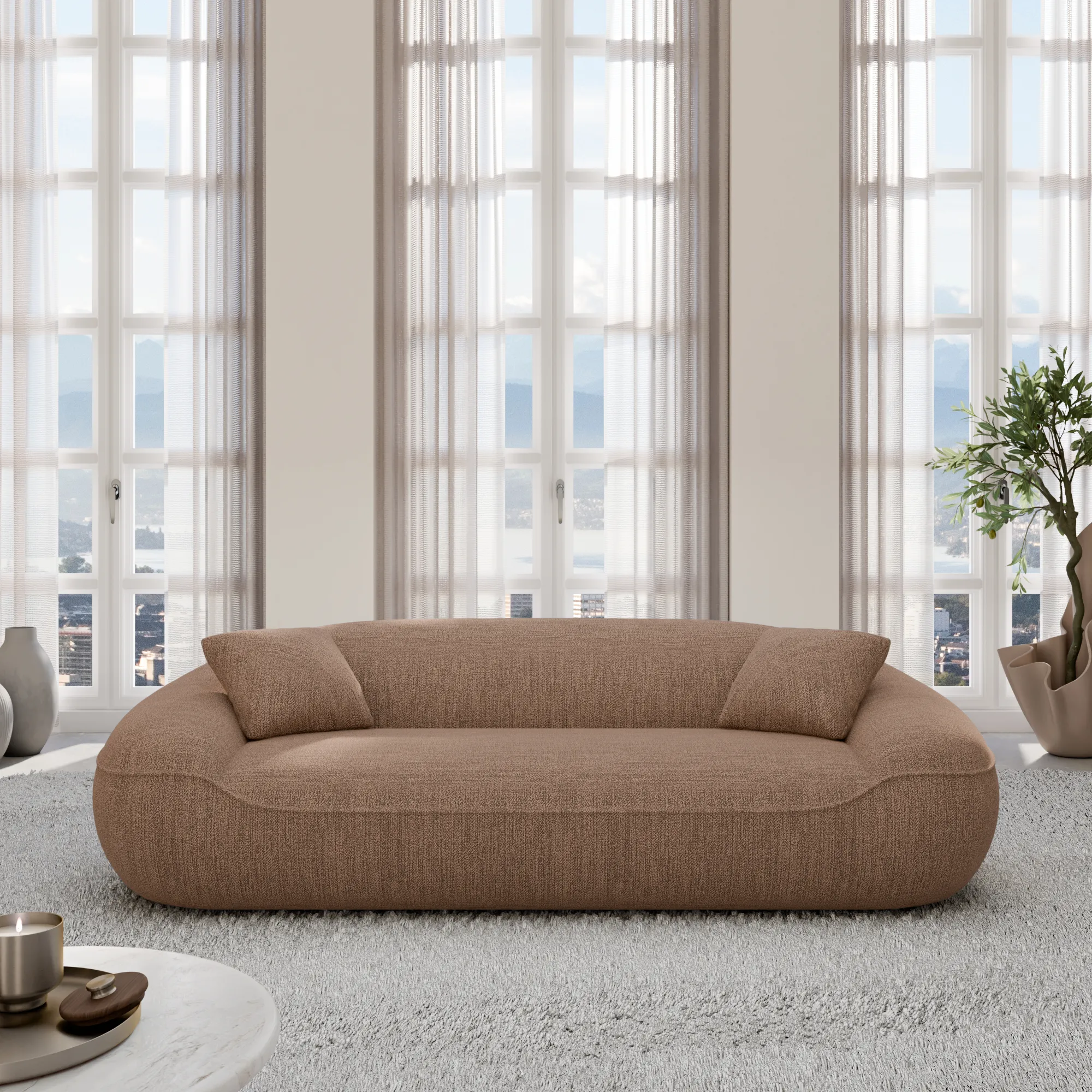 Strukturstoff 3-Sitzer Couch Levina – Bild 5