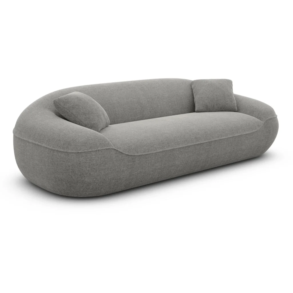 Strukturstoff 3-Sitzer Couch Levina