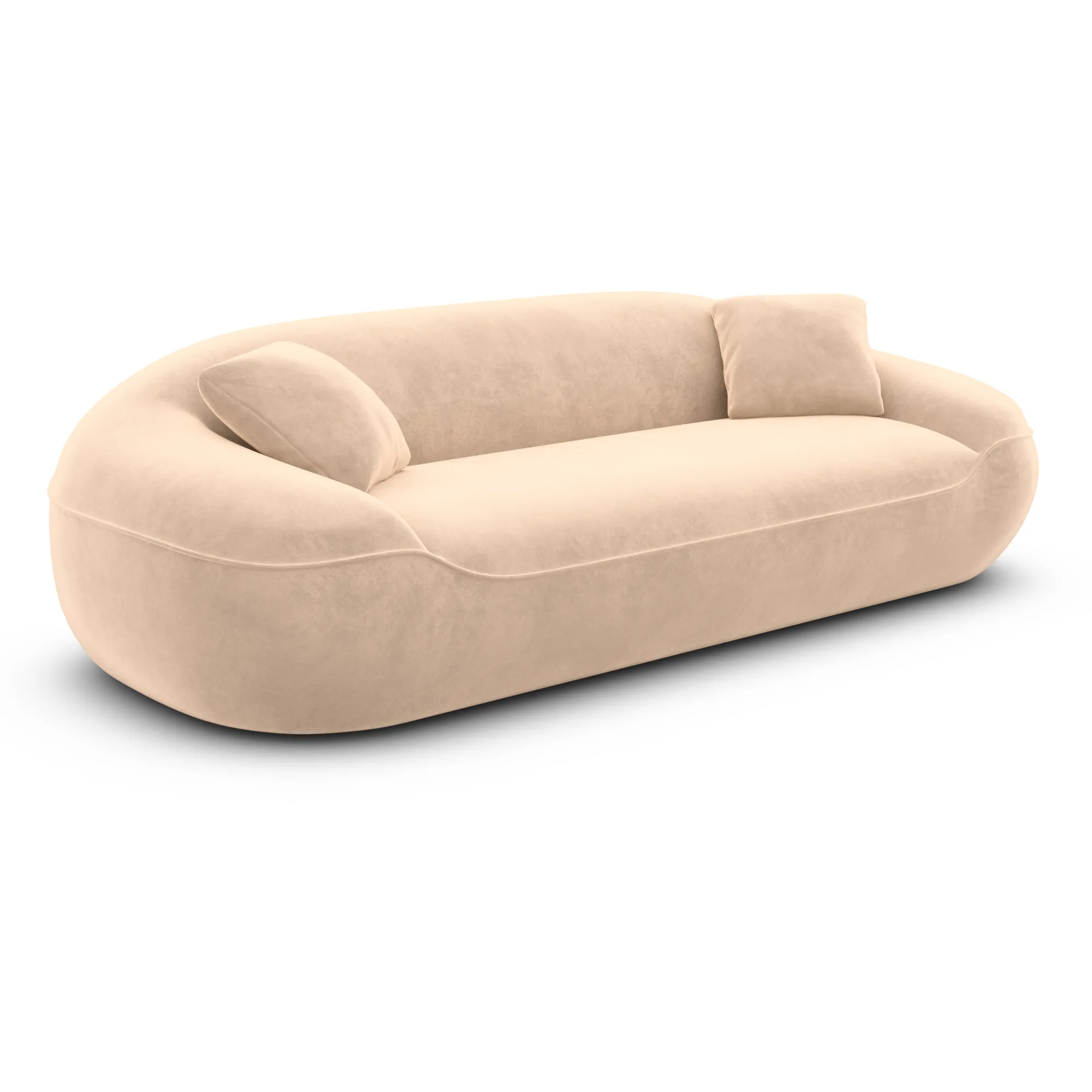 Samtstoff 3-Sitzer Couch Levina – Bild 31