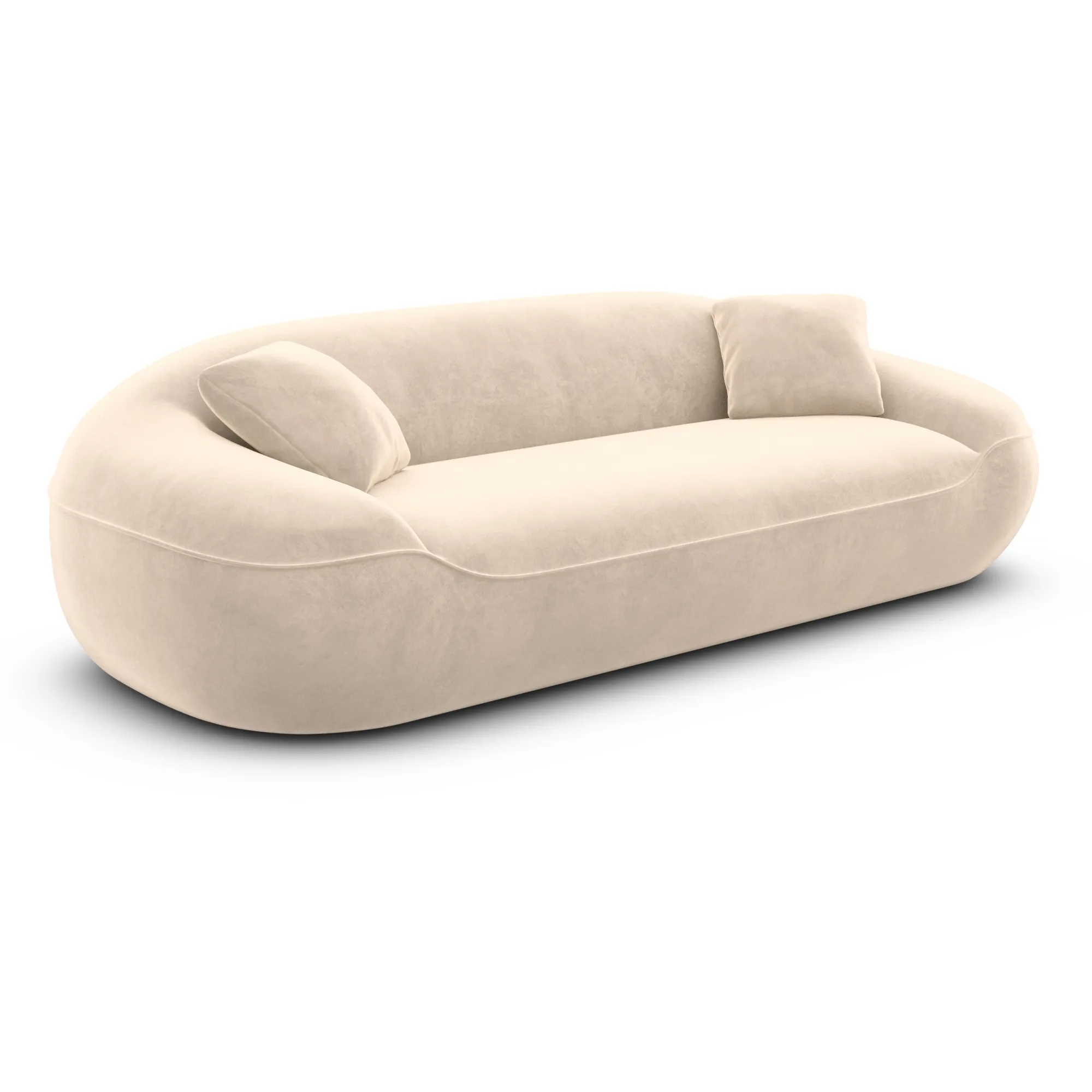 Samtstoff 3-Sitzer Couch Levina – Bild 40