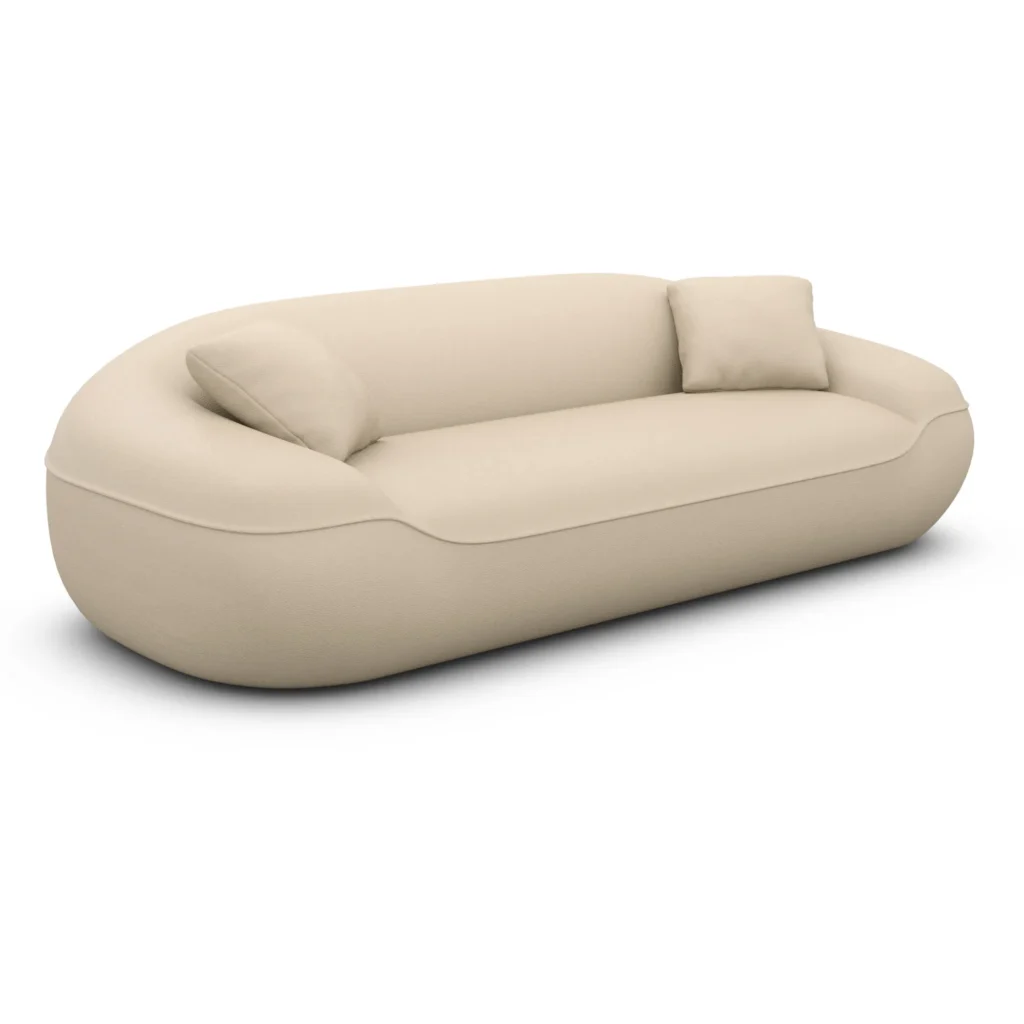 Echtleder 3-Sitzer Couch Levina