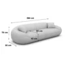 Bouclé 4-Sitzer Couch Levina – Bild 16