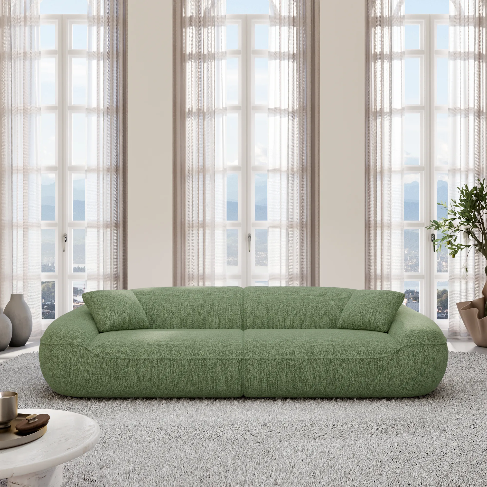 Strukturstoff 4-Sitzer Couch Levina – Bild 5