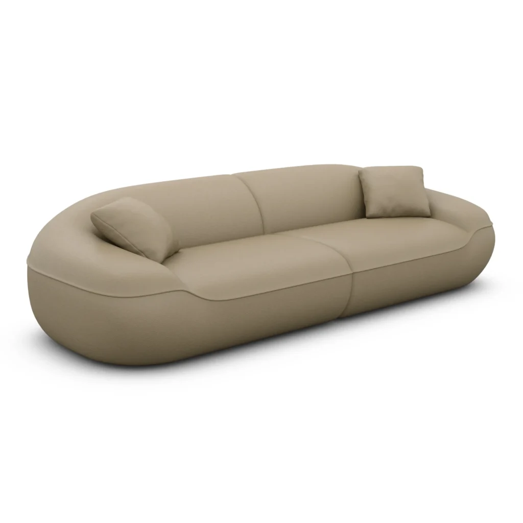 Echtleder 4-Sitzer Couch Levina